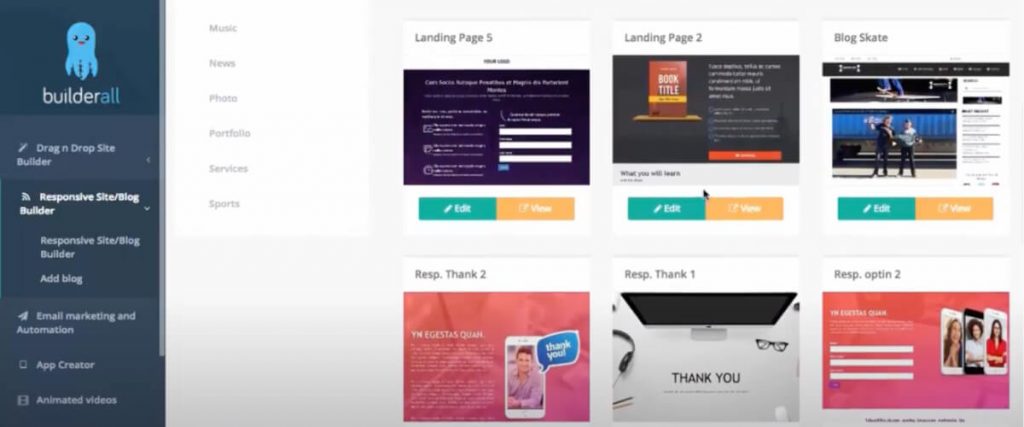 Builderall templates