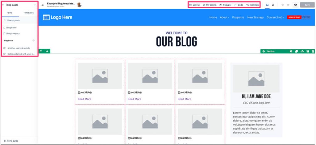 ClickFunnels blog builder