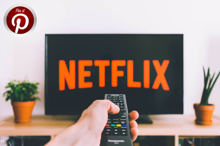 A person watching Netflix