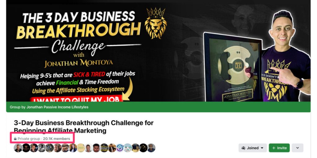 3 Day Challenge Facebook group