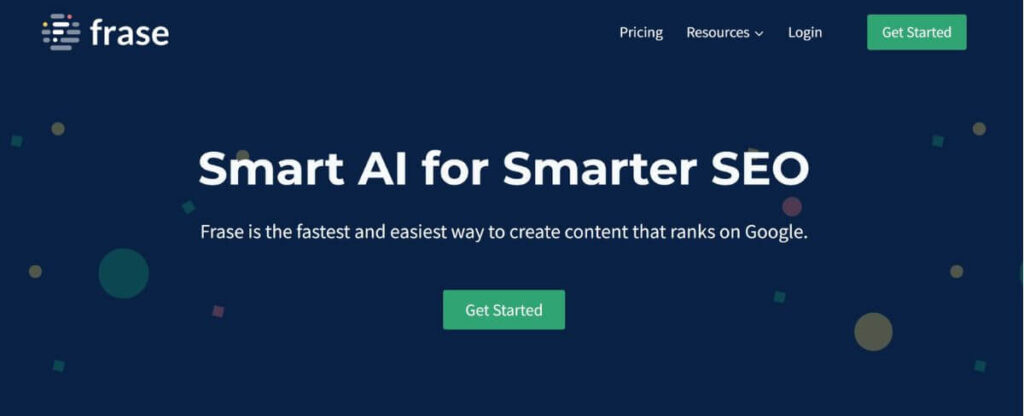 Frase AI tool for SEO