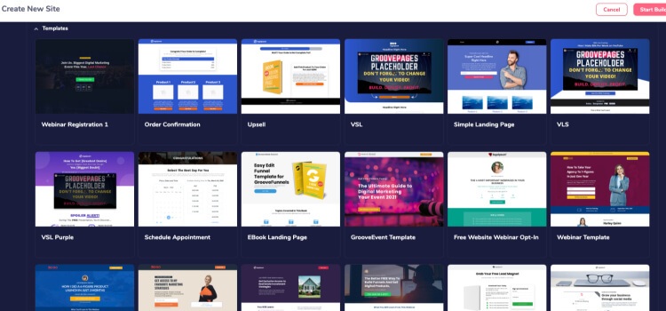 GroovePages Templates