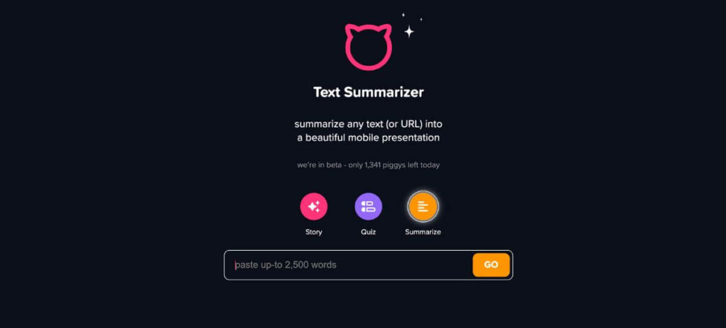 An image of Piggy Magic Summarize Option