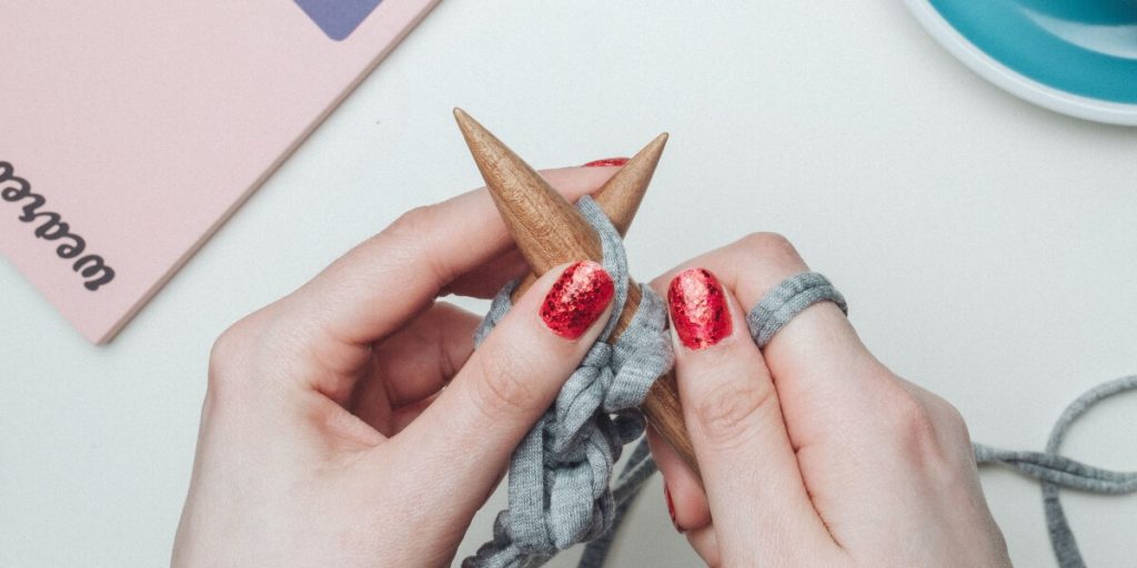 Person making crafts for Etsy