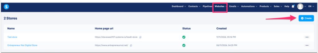set up your store Systeme.io digital store set up process and guide
