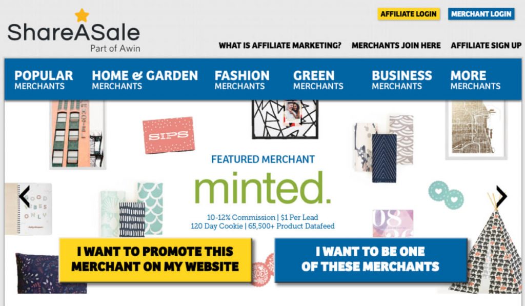 The ShareASale affiliate network