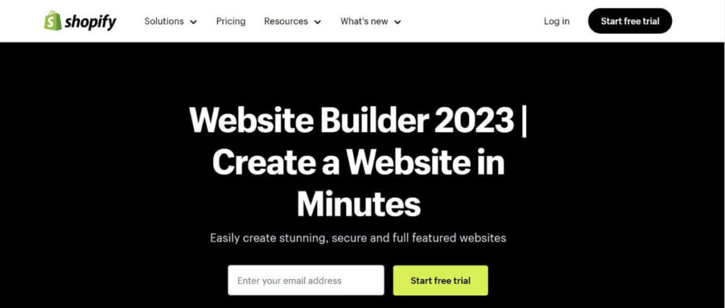 Shopify online store builder