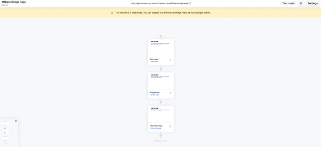 Visual funnel builder
