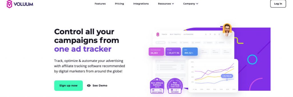 Voluum link tracking software