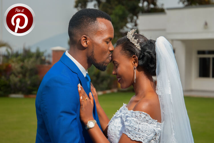 A couples wedding picture on Pinterest