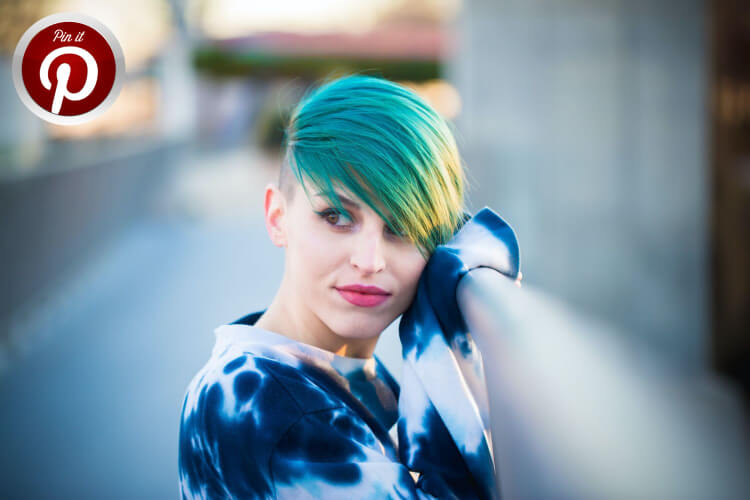 A woman with a cool hair style on Pinterest