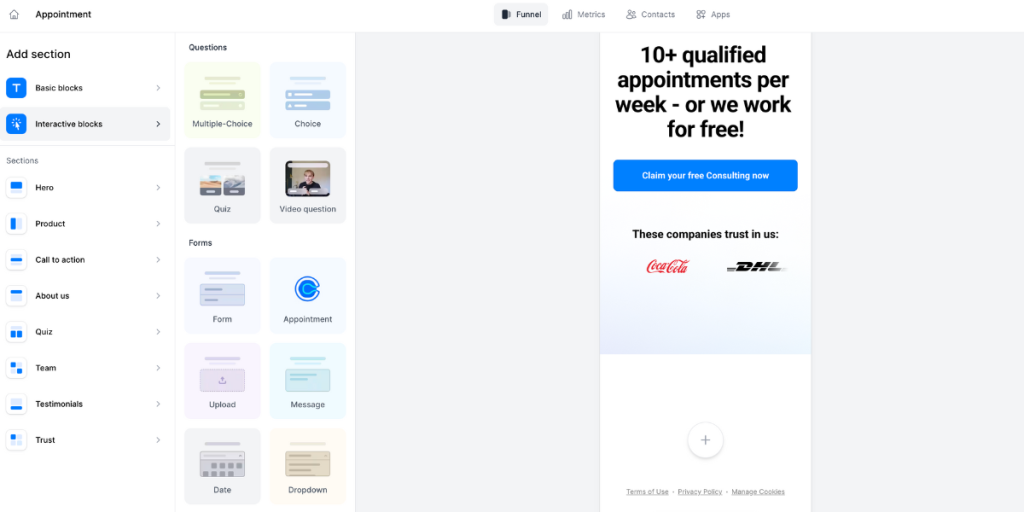 drag and drop builder drag and drop landing page builder