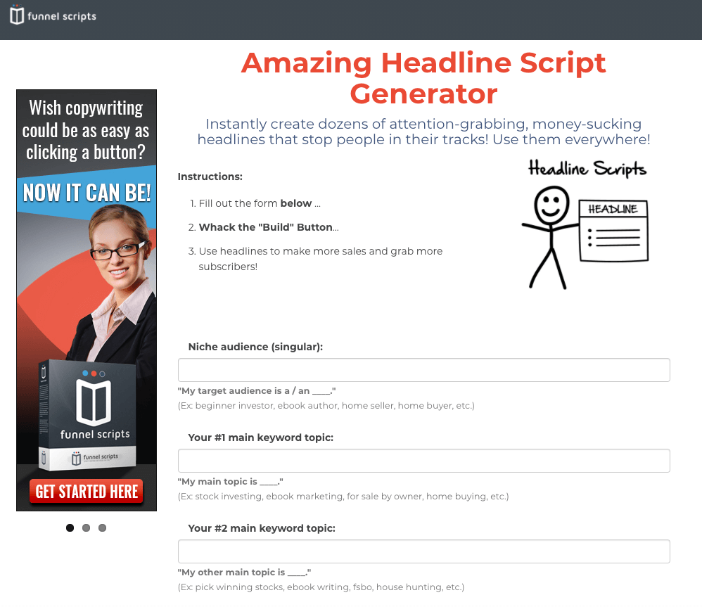The Funnel Scripts trial headline generator