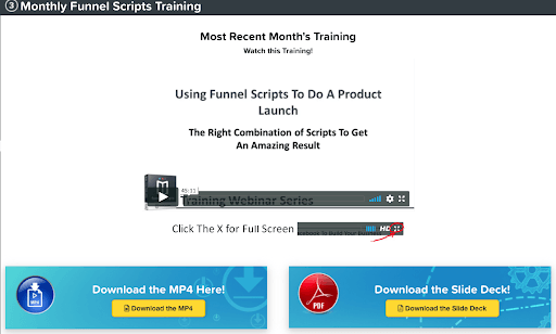 monthly Funnel Script training webinars