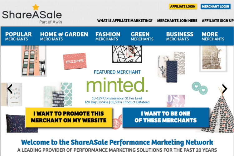 The ShareaSale affiliate network