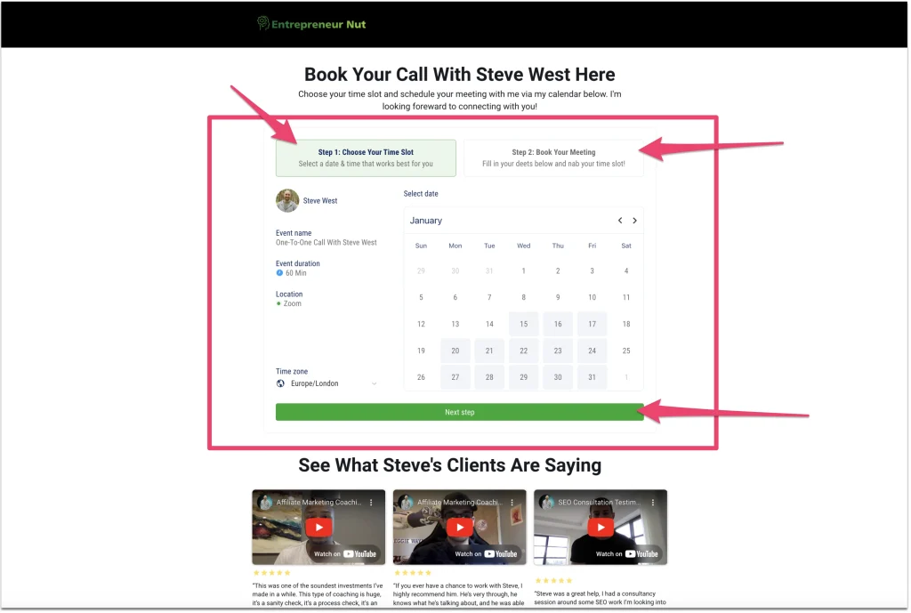 ember calendar into your website or funnel Embedding the Systeme.io calendar into your website or funnel page