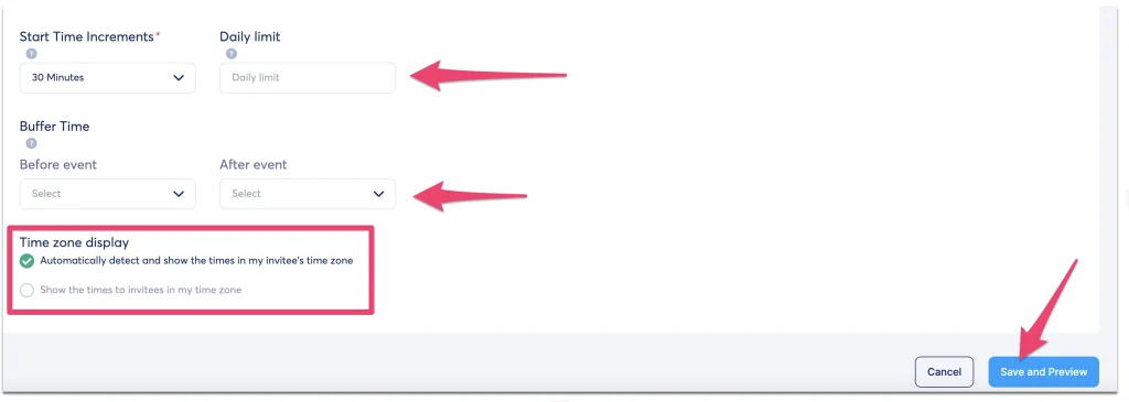 select your event timing Setting the timing and time zones for your event