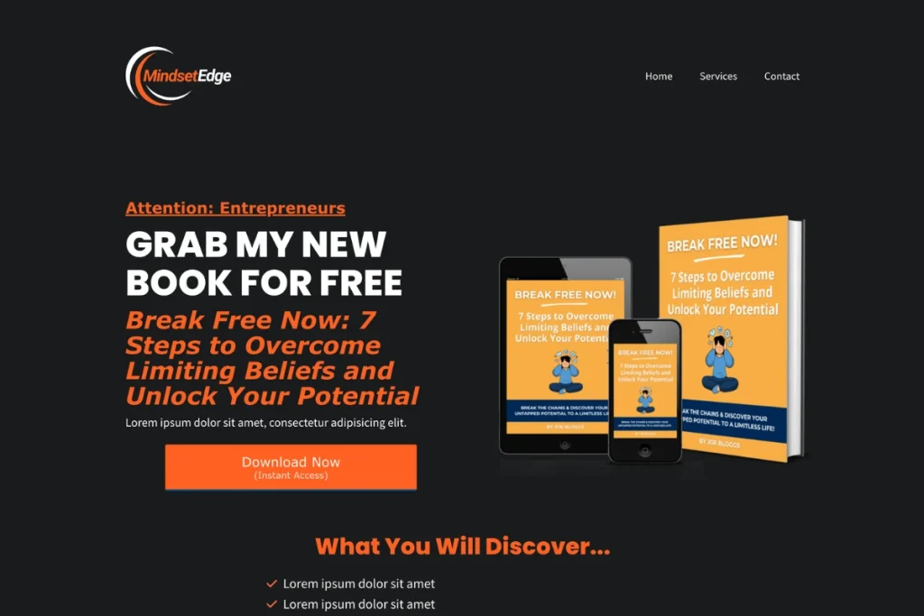 squeeze page Funnel template squeeze page