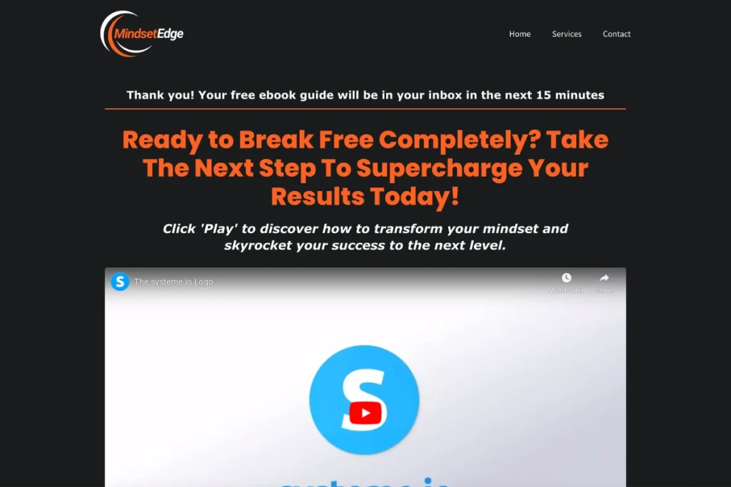 thank you page Thank you page